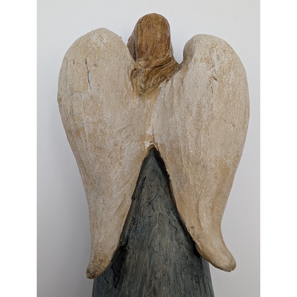 Christmas Holiday Angel Holding Star Blue Resin Mosaic Stained Glass Home Decor - Picture 12 of 16